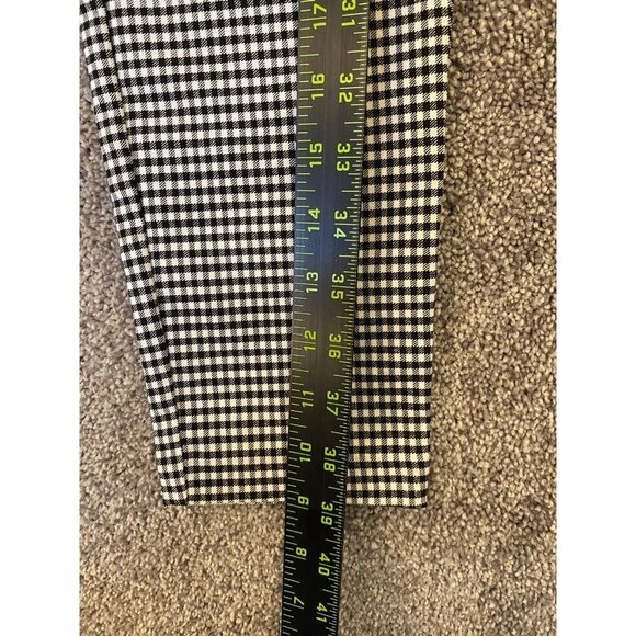 Zara Women's Hi Rise Pants Side Zip Black White Leggings Stretch Size L - NWT - Picture 8 of 12